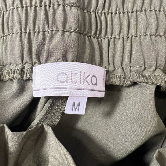 ✨Atica Medium Paperbag Waist Knot Front Pants Olive Green Women's Pants - Picture 10 of 12